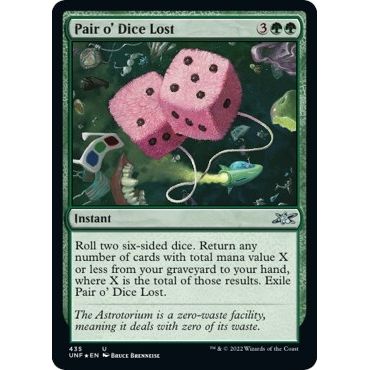 Image for Pair o' Dice Lost (Galaxy Foil) (435) (UNF) - Magic: The Gathering