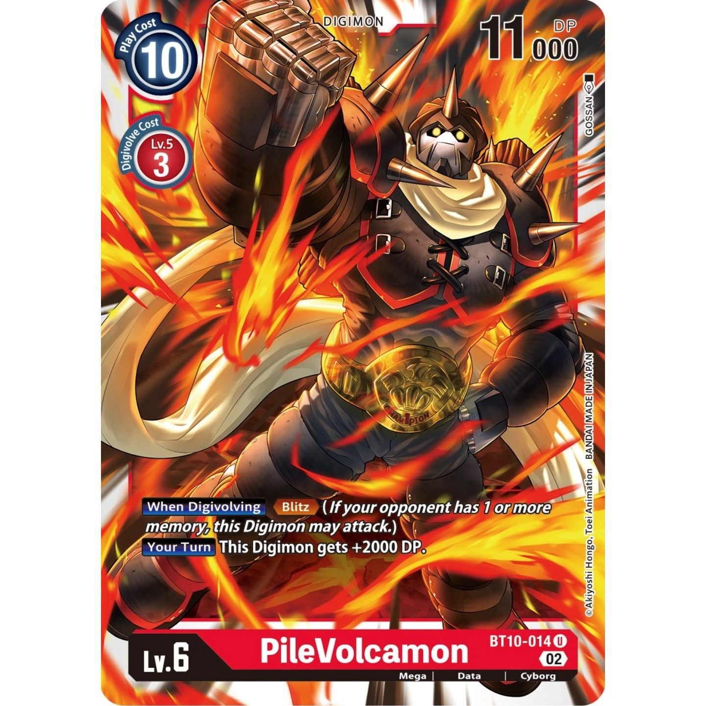 Image for PileVolcamon (BT10-014 U) (BT10) - Digimon Card Game