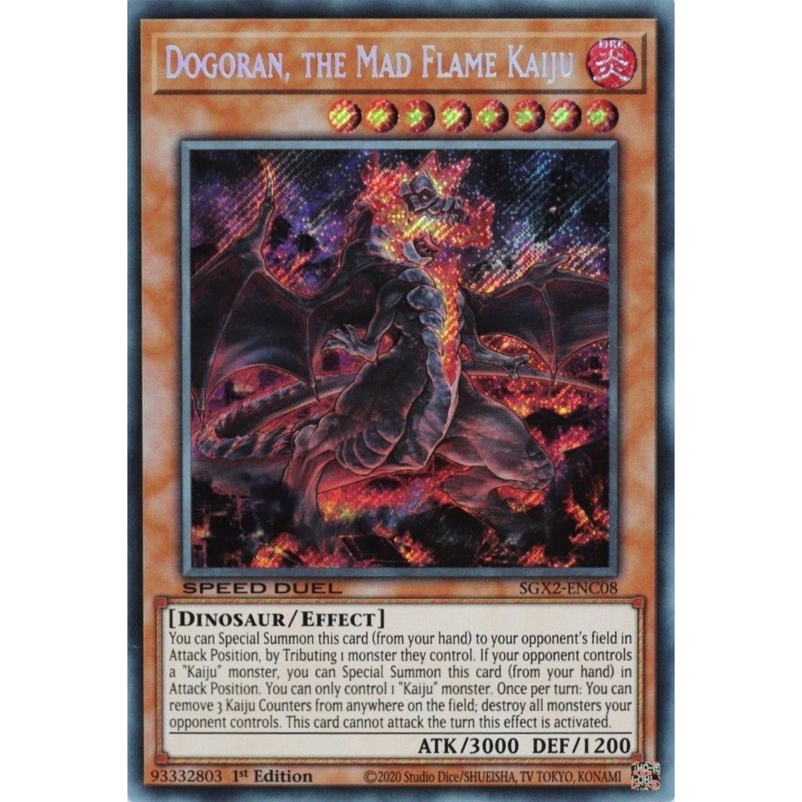 Image for Dogoran, the Mad Flame Kaiju (Secret Rare) (SGX2-ENC08) (SGX2) - YuGiOh