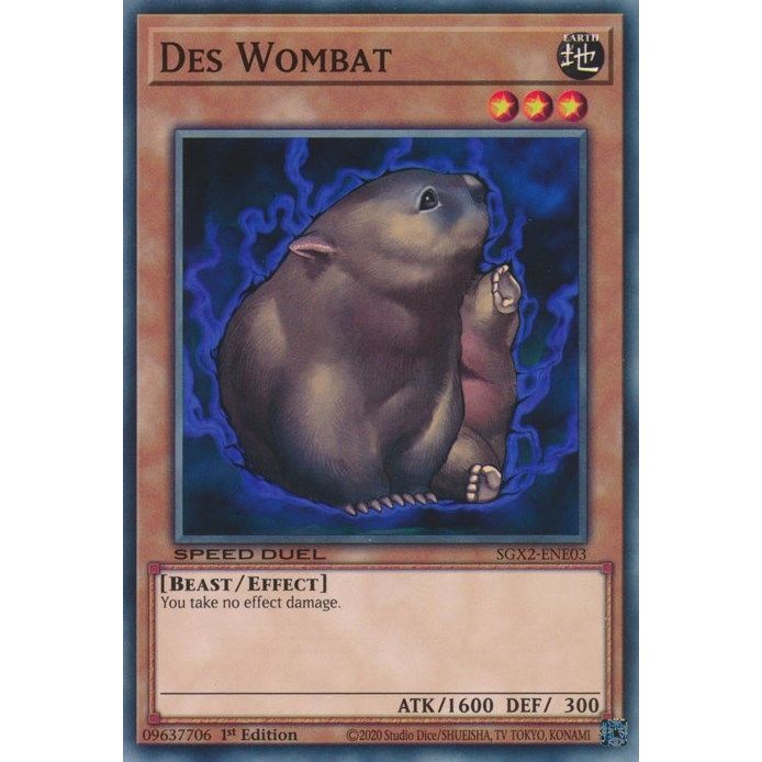 Image for Des Wombat (SGX2-ENE03) (SGX2) - YuGiOh