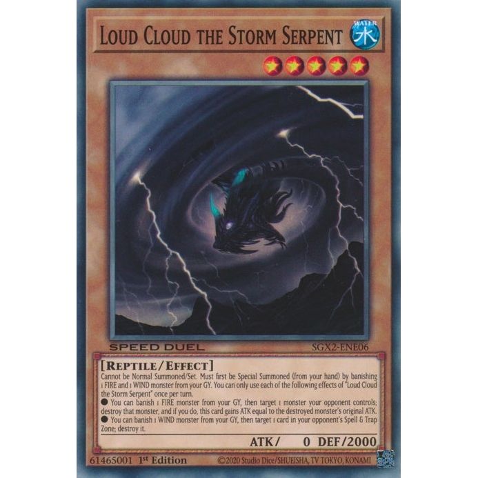 Image for Loud Cloud the Storm Serpent (SGX2-ENE06) (SGX2) - YuGiOh