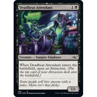 Image for Deadbeat Attendant (Galaxy Foil) (355) (UNF) - Magic: The Gathering