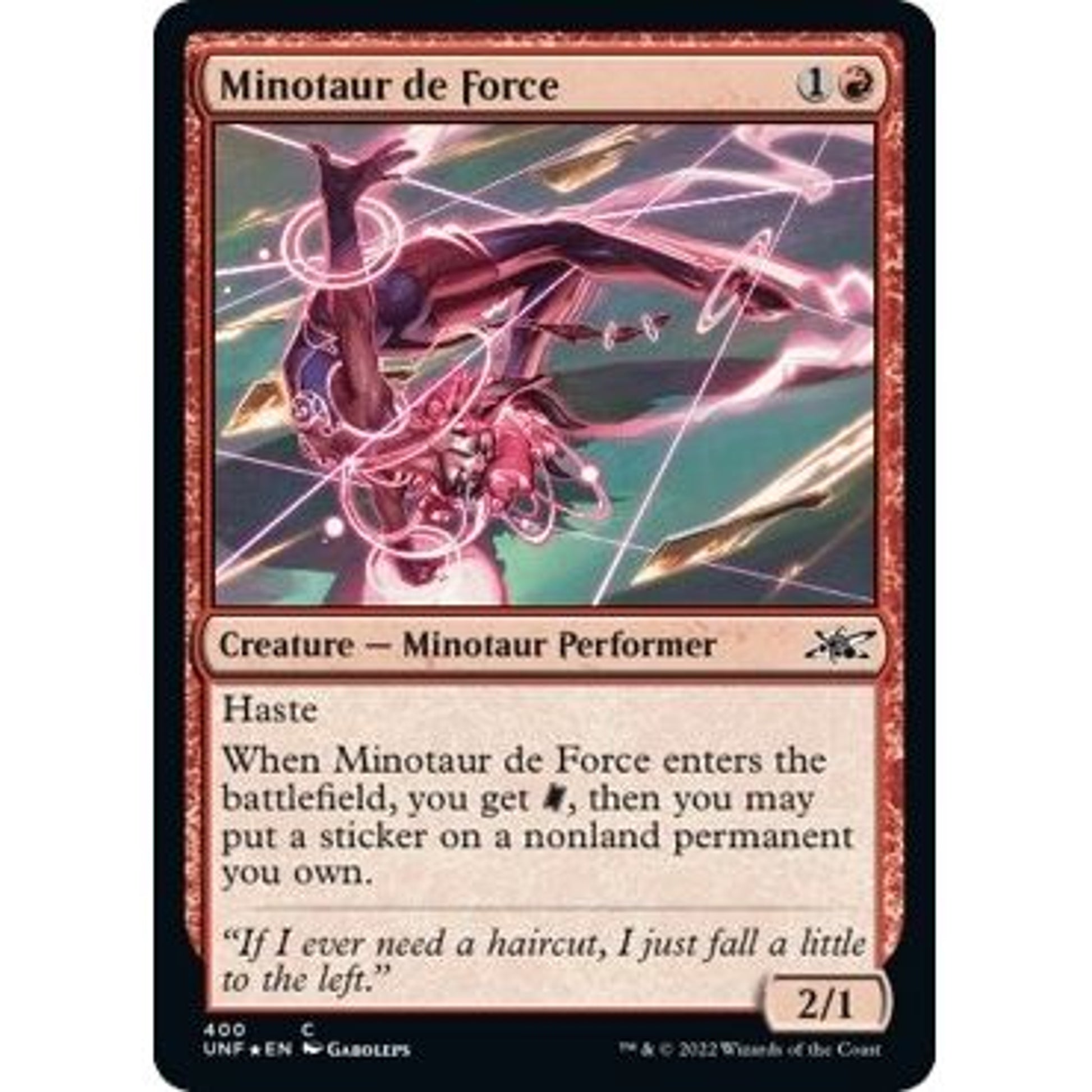 Image for Minotaur de Force (Galaxy Foil) (400) (UNF) - Magic: The Gathering