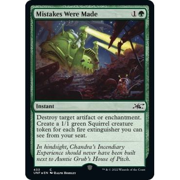 Image for Mistakes Were Made (Galaxy Foil) (433) (UNF) - Magic: The Gathering