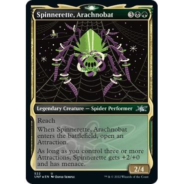 Image for Spinnerette, Arachnobat (Showcase) (Galaxy Foil) (522) (UNF) - Magic: The Gathering