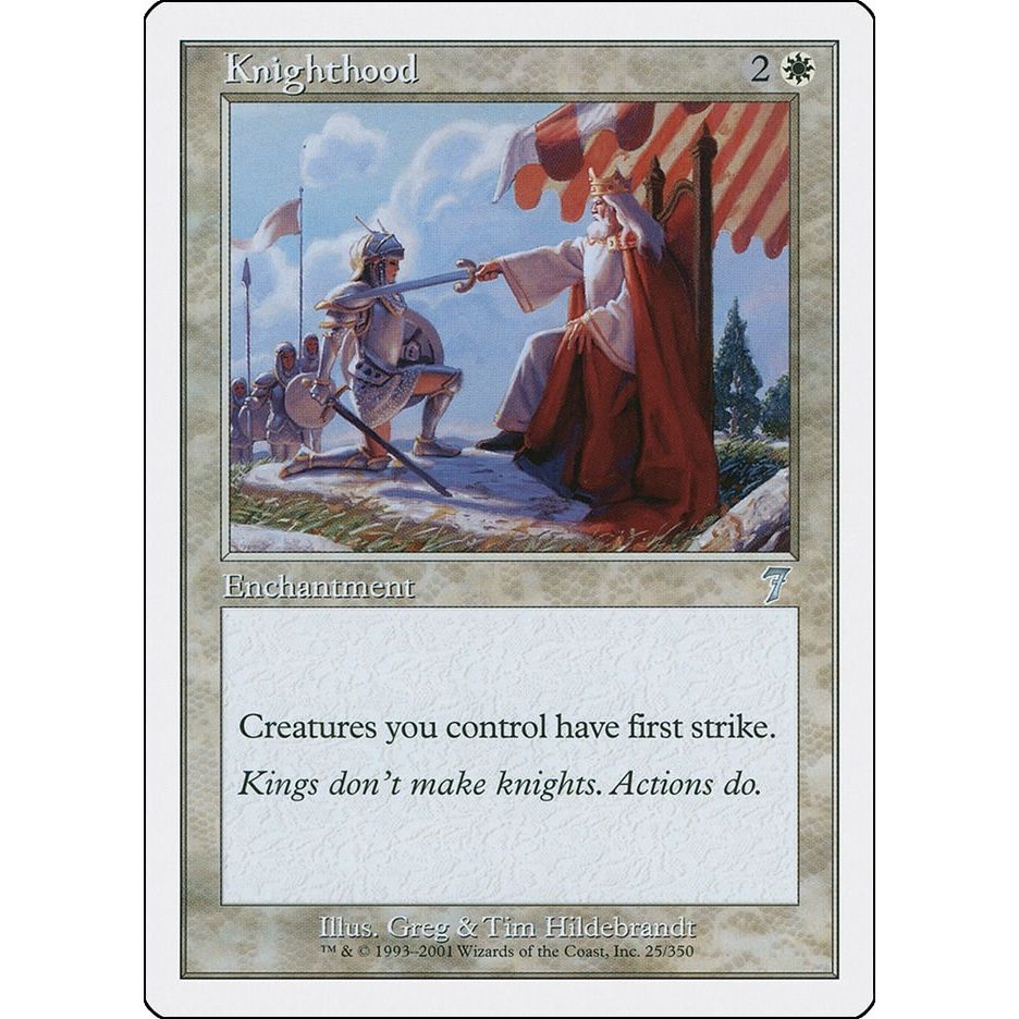 Image for Knighthood (25) (7ED) - Magic: The Gathering