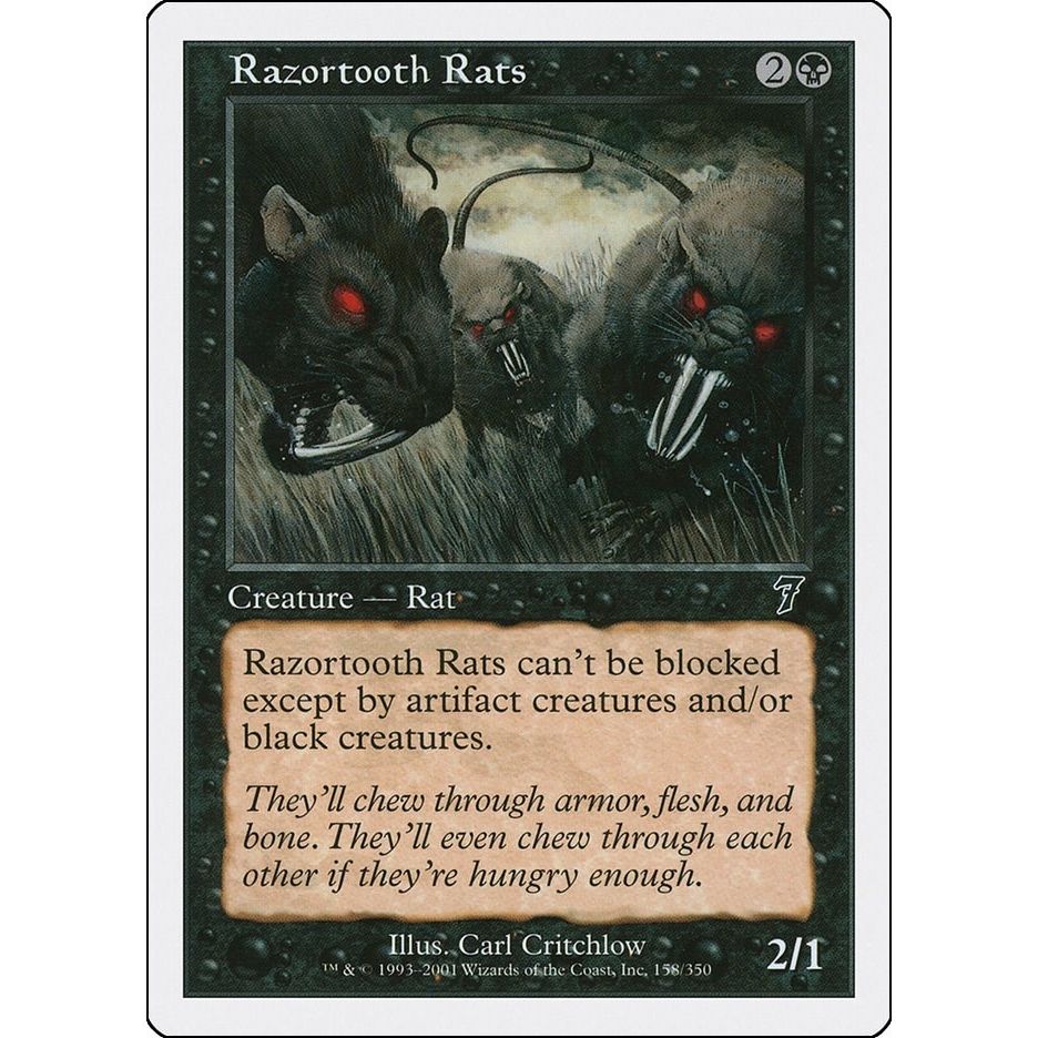 Image for Razortooth Rats (158) (7ED) - Magic: The Gathering