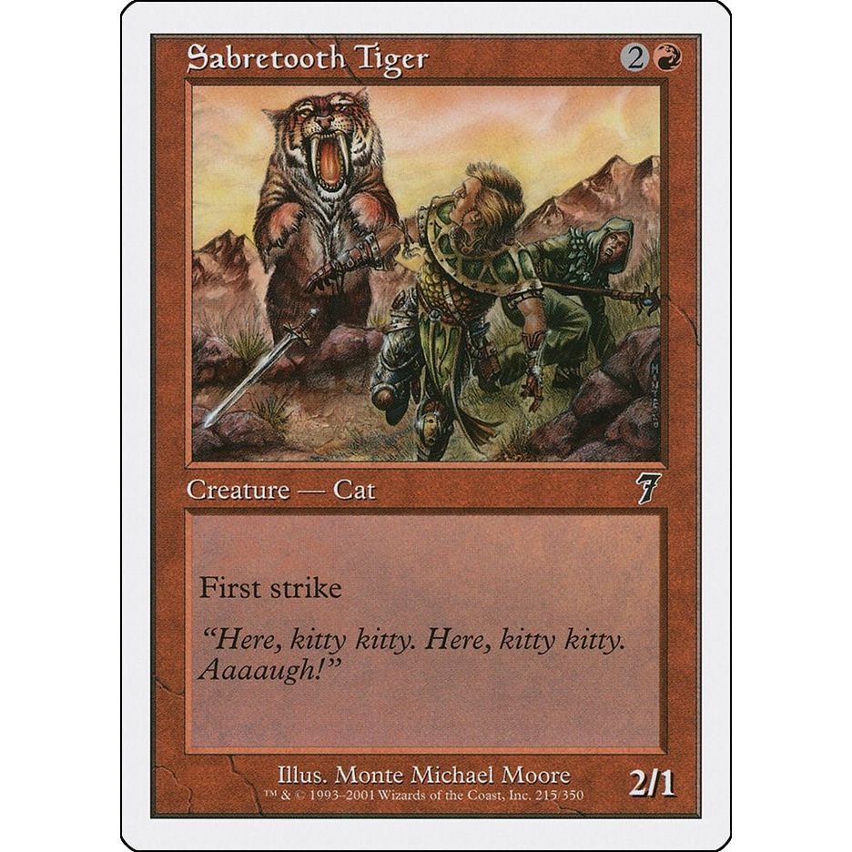Image for Sabretooth Tiger (215) (7ED) - Magic: The Gathering
