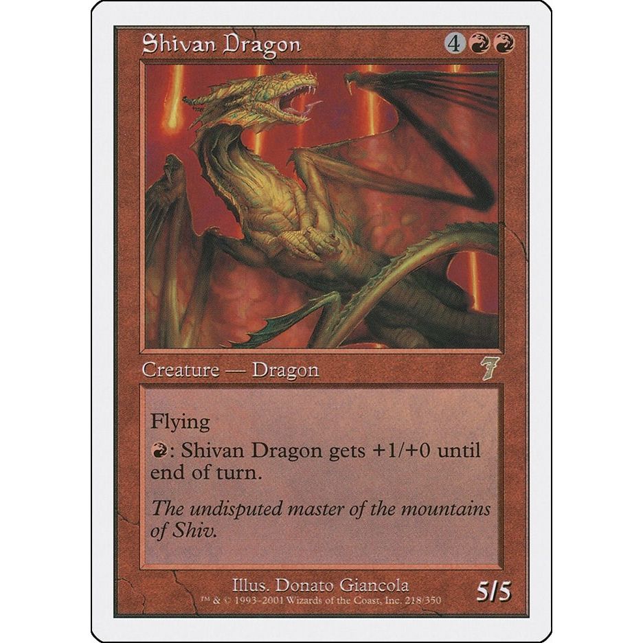 Image for Shivan Dragon (218) (7ED) - Magic: The Gathering