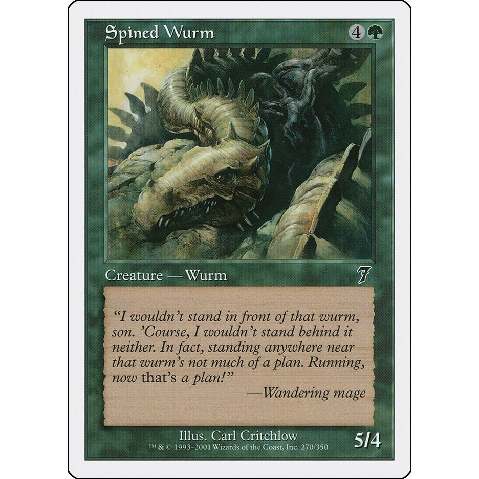 Image for Spined Wurm (270) (7ED) - Magic: The Gathering