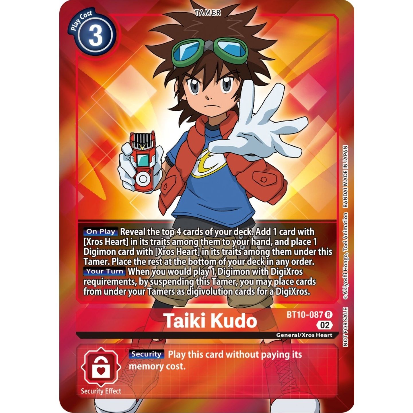 Image for Taiki Kudo (Box Topper) (BT10-087 R) (BT10) - Digimon Card Game