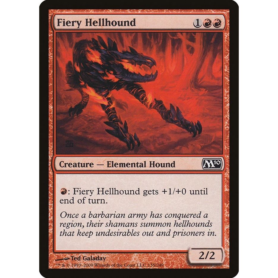 Image for Fiery Hellhound (135) (M10) - Magic: The Gathering