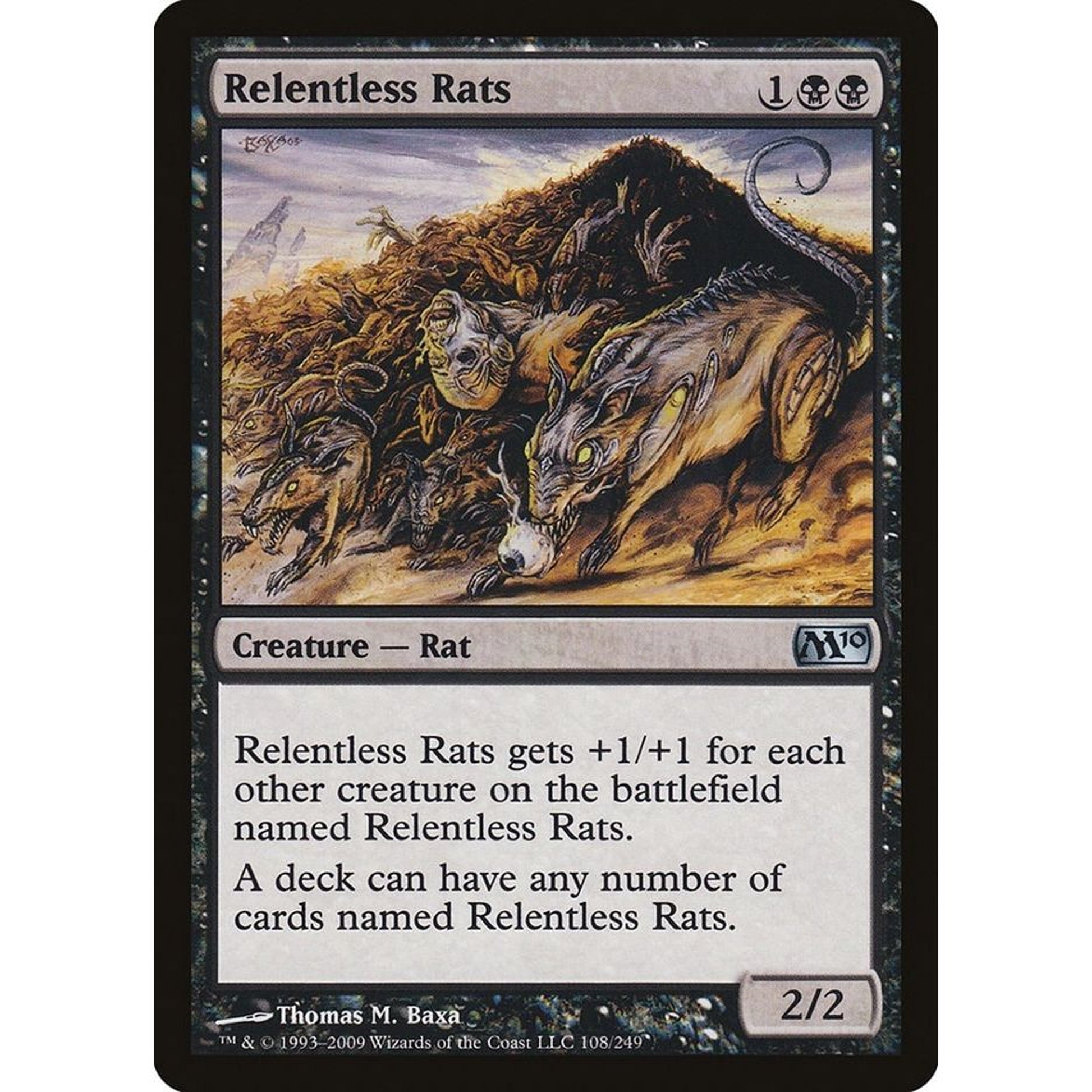 Image for Relentless Rats (108) (M10) - Magic: The Gathering