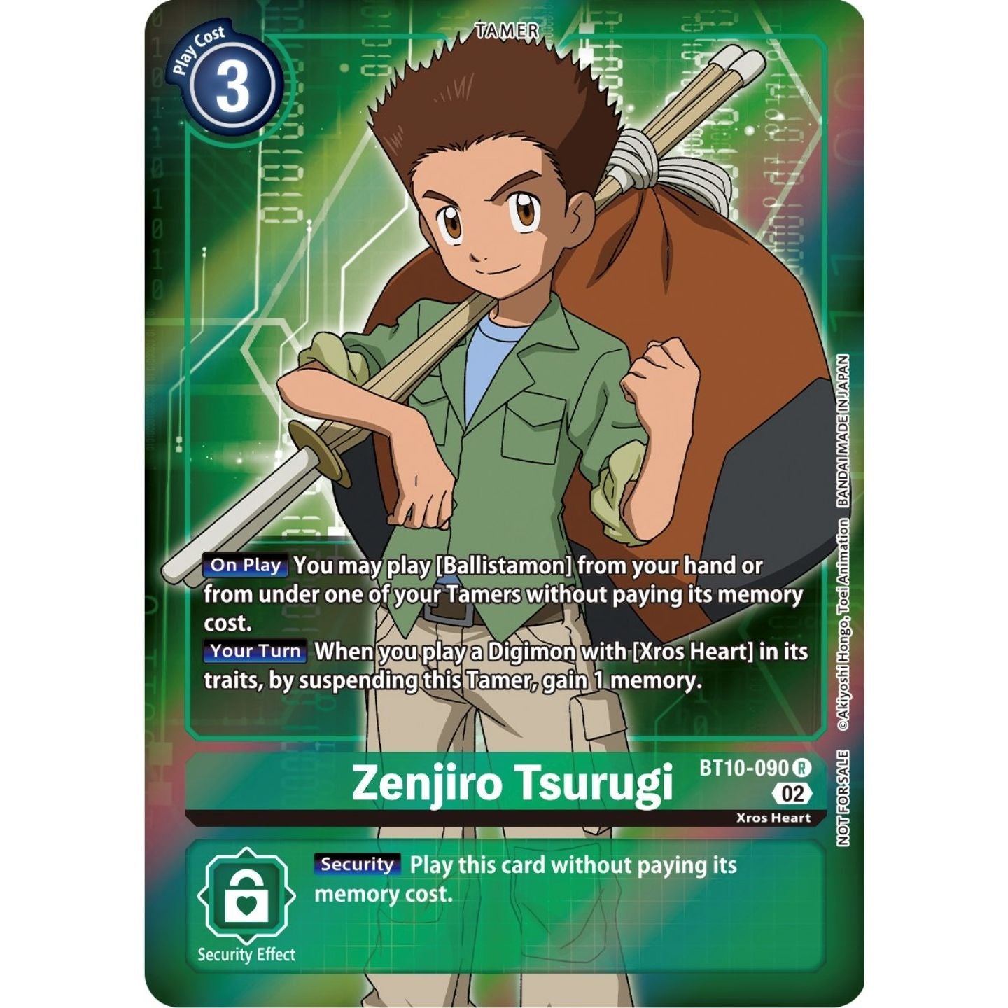 Image for Zenjiro Tsurugi (Box Topper) (BT10-090 R) (BT10) - Digimon Card Game