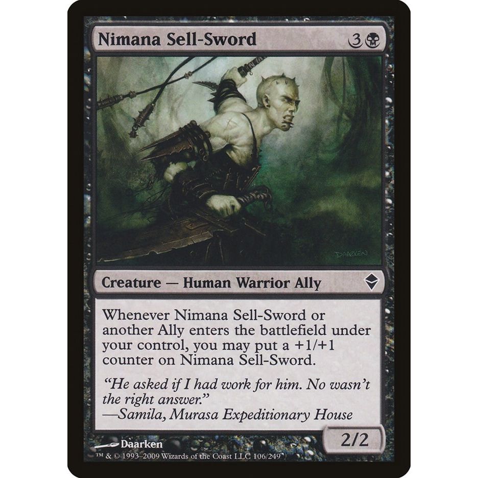 Image for Nimana Sell-Sword (106) (ZEN) - Magic: The Gathering