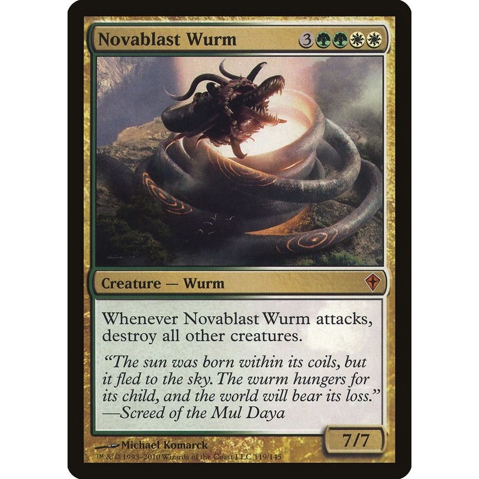 Image for Novablast Wurm (119) (WWK) - Magic: The Gathering