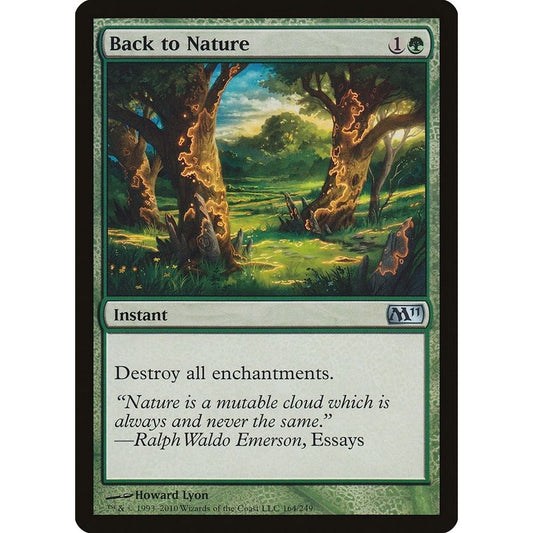 Image for Back to Nature (164) (M11) - Magic: The Gathering
