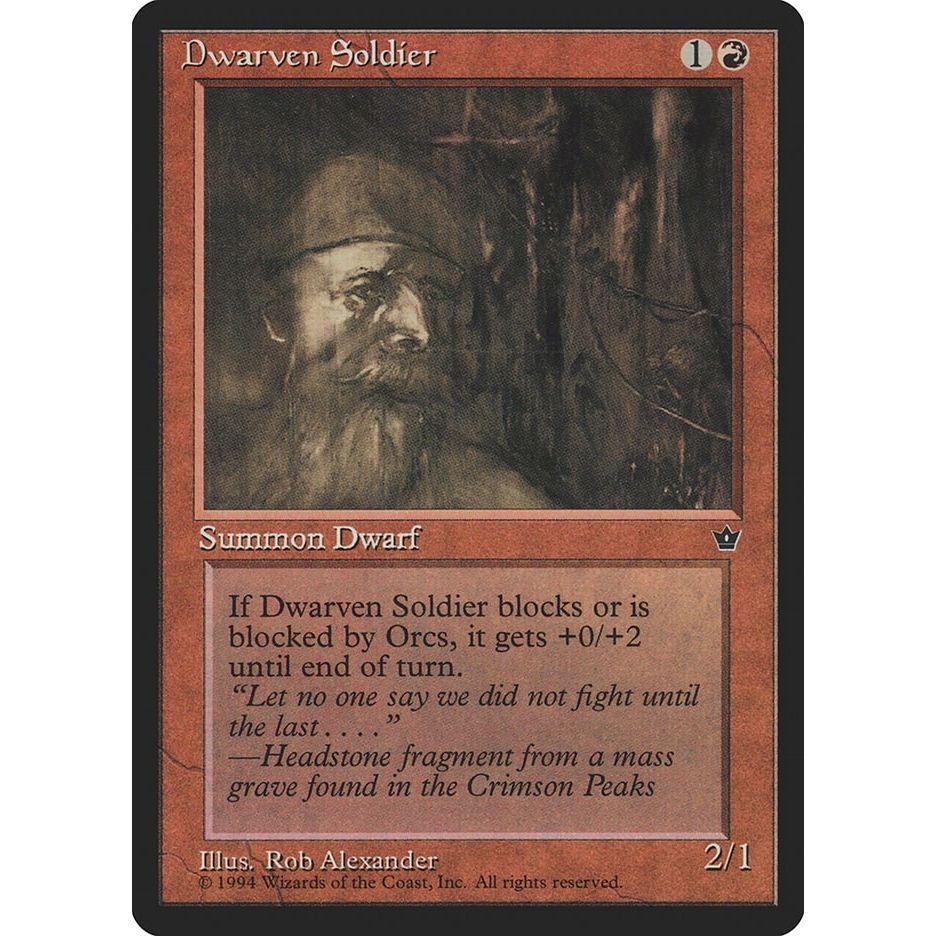 Image for Dwarven Soldier (Alexander) (FEM) - Magic: The Gathering