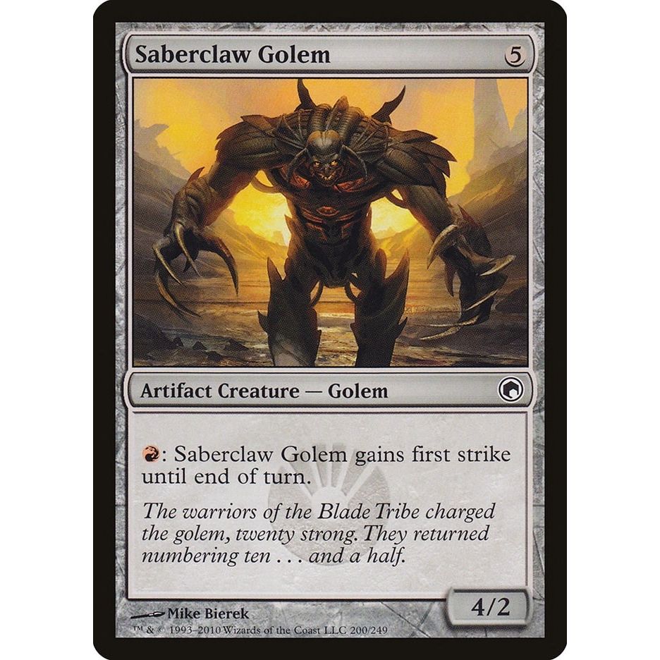 Image for Saberclaw Golem (200) (SOM) - Magic: The Gathering