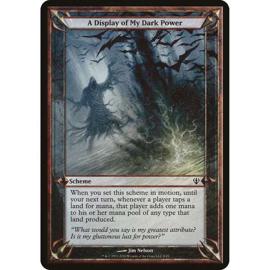 Image for A Display of My Dark Power (Archenemy) (OVER) - Magic: The Gathering