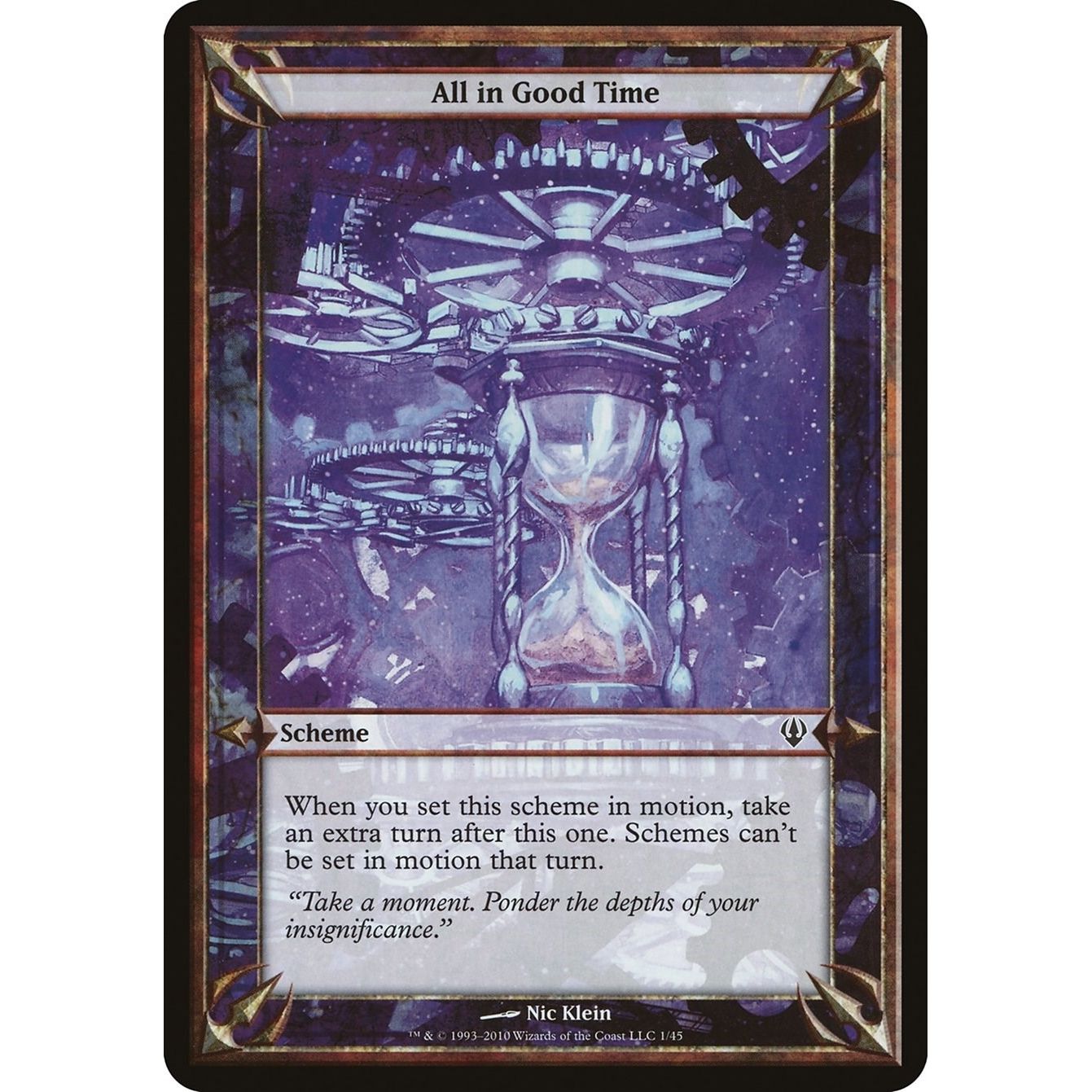 Image for All in Good Time (Archenemy) (OVER) - Magic: The Gathering