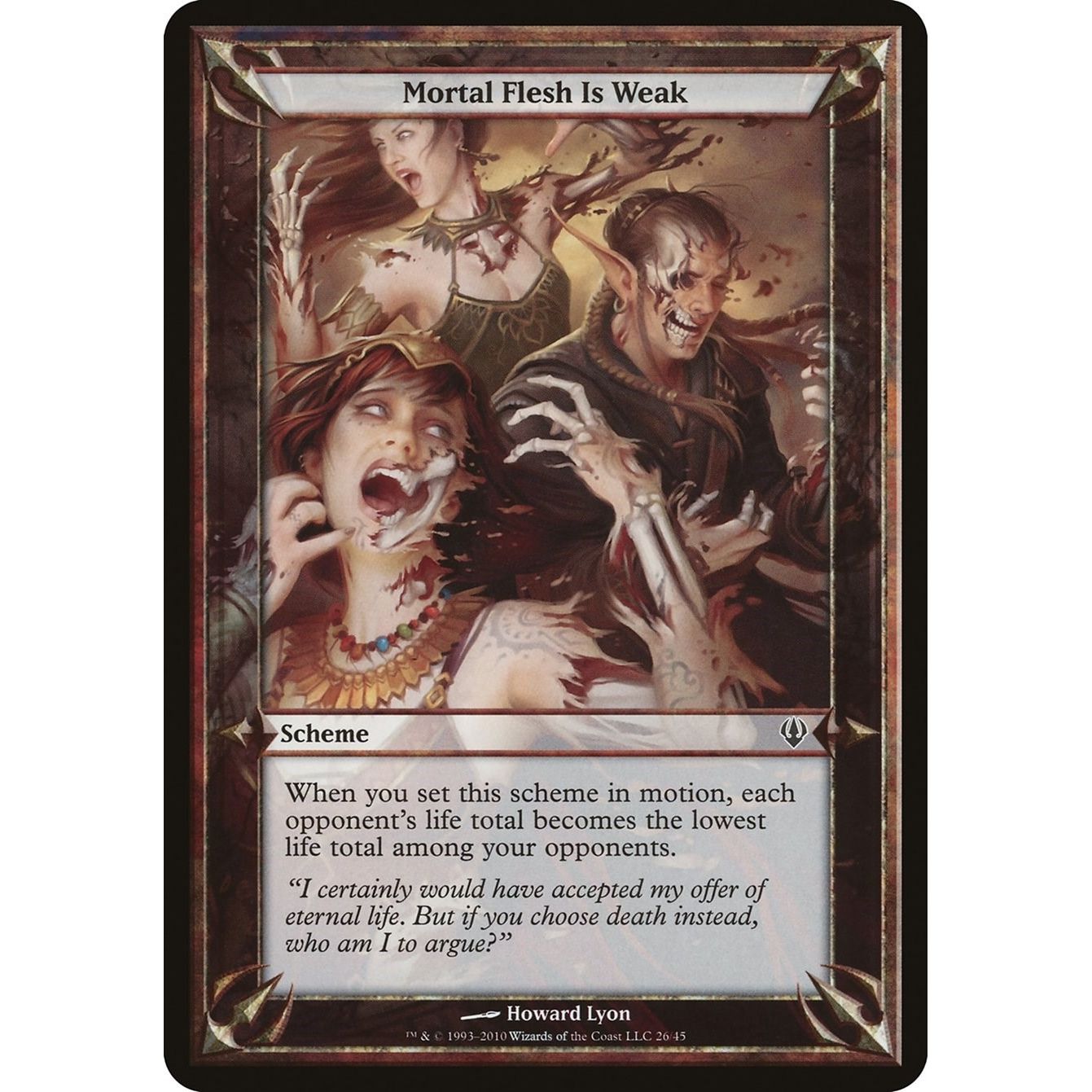 Image for Mortal Flesh Is Weak (Archenemy) (OVER) - Magic: The Gathering