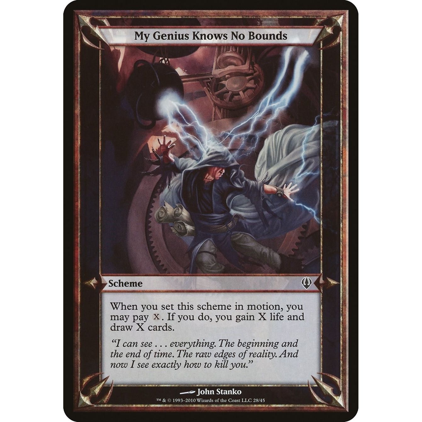 Image for My Genius Knows No Bounds (Archenemy) (OVER) - Magic: The Gathering