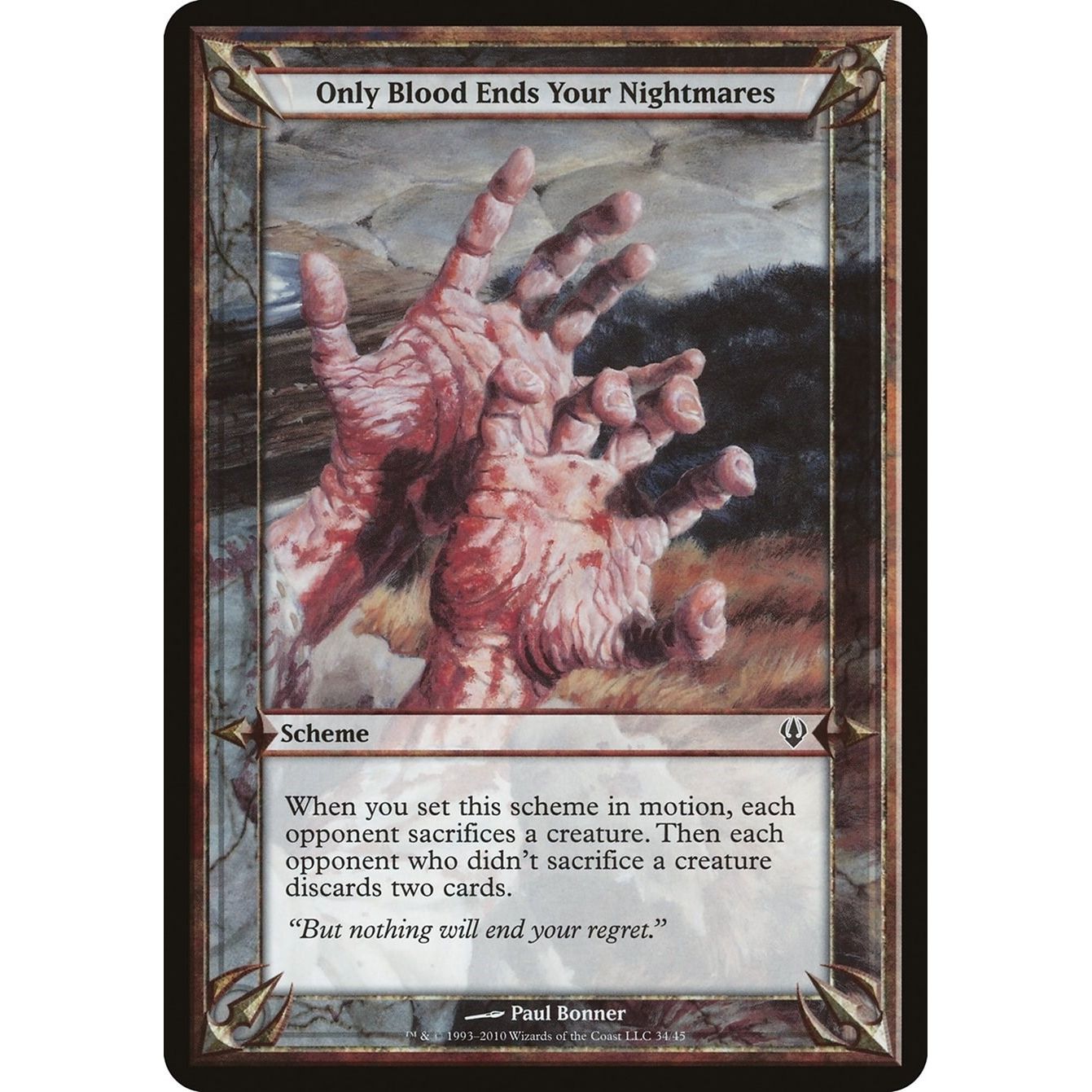 Image for Only Blood Ends Your Nightmares (Archenemy) (OVER) - Magic: The Gathering