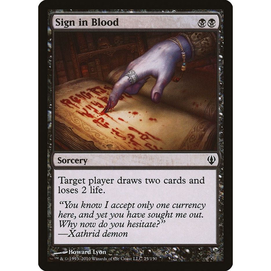 Image for Sign in Blood (25) (ARC) - Magic: The Gathering