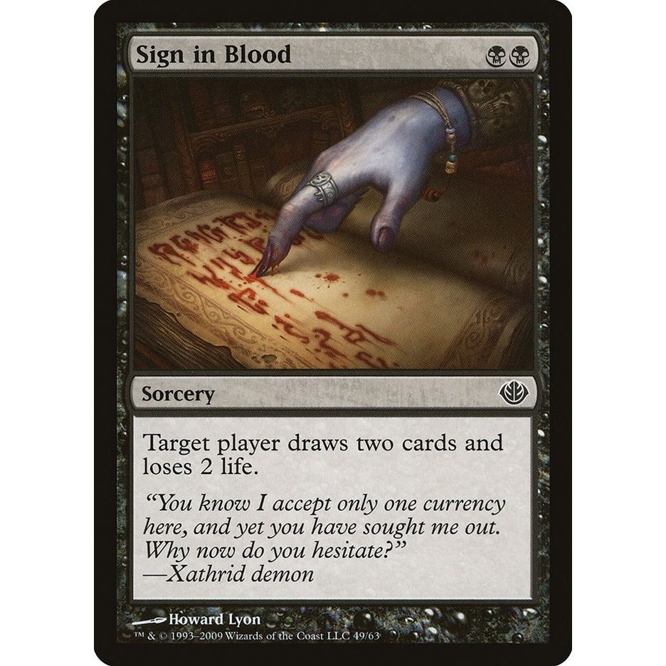 Image for Sign in Blood (49) (DDD) - Magic: The Gathering