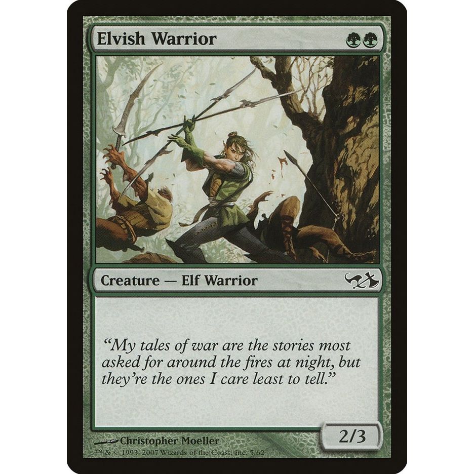 Image for Elvish Warrior (5) (EVG) - Magic: The Gathering