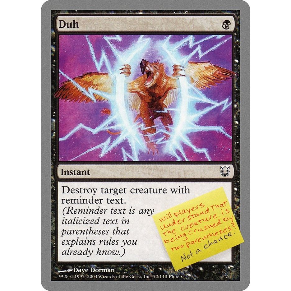 Image for Duh (52) (UNH) - Magic: The Gathering