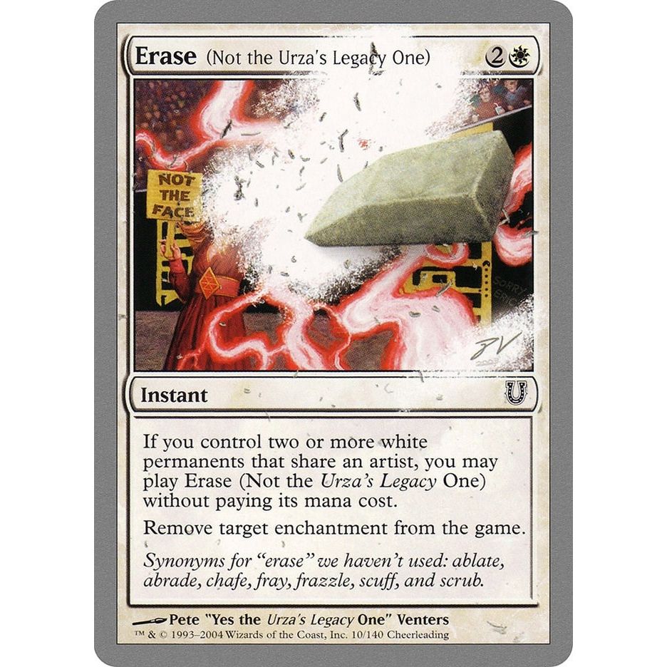 Image for Erase (Not the Urza's Legacy One) (10) (UNH) - Magic: The Gathering