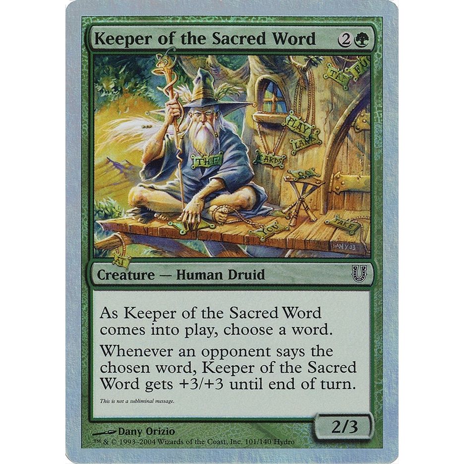 Image for Keeper of the Sacred Word (101) (UNH) - Magic: The Gathering
