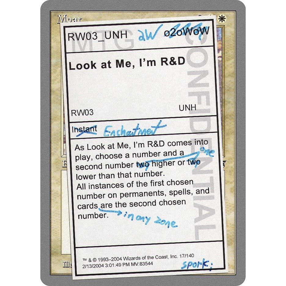 Image for Look at Me, I'm R&D (17) (UNH) - Magic: The Gathering