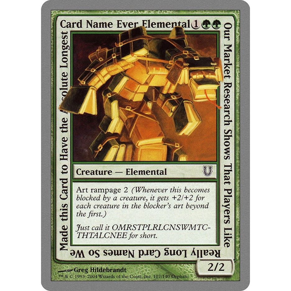 Image for Our Market Research Shows That Players Like Really Long Card Names.... (107) (UNH) - Magic: The Gathering