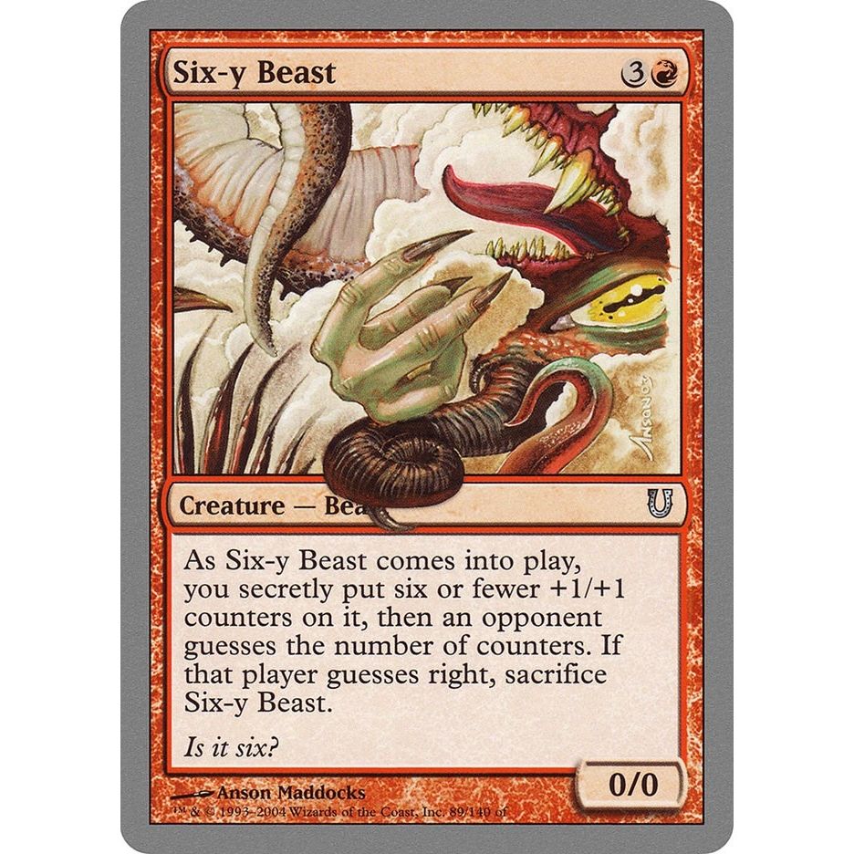Image for Six-y Beast (89) (UNH) - Magic: The Gathering