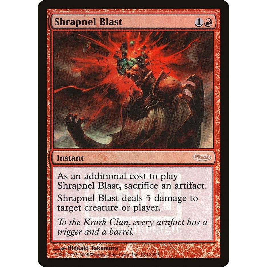 Image for Shrapnel Blast (12) (FNM) - Magic: The Gathering