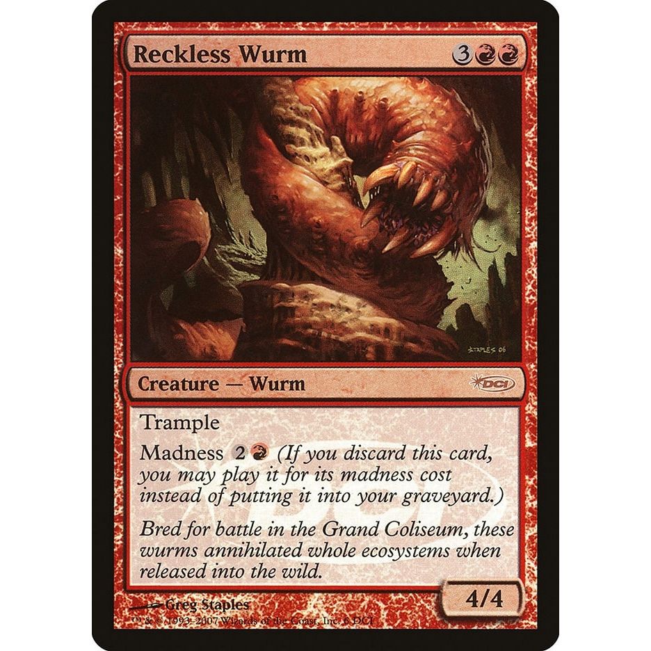 Image for Reckless Wurm (6) (WPN) - Magic: The Gathering
