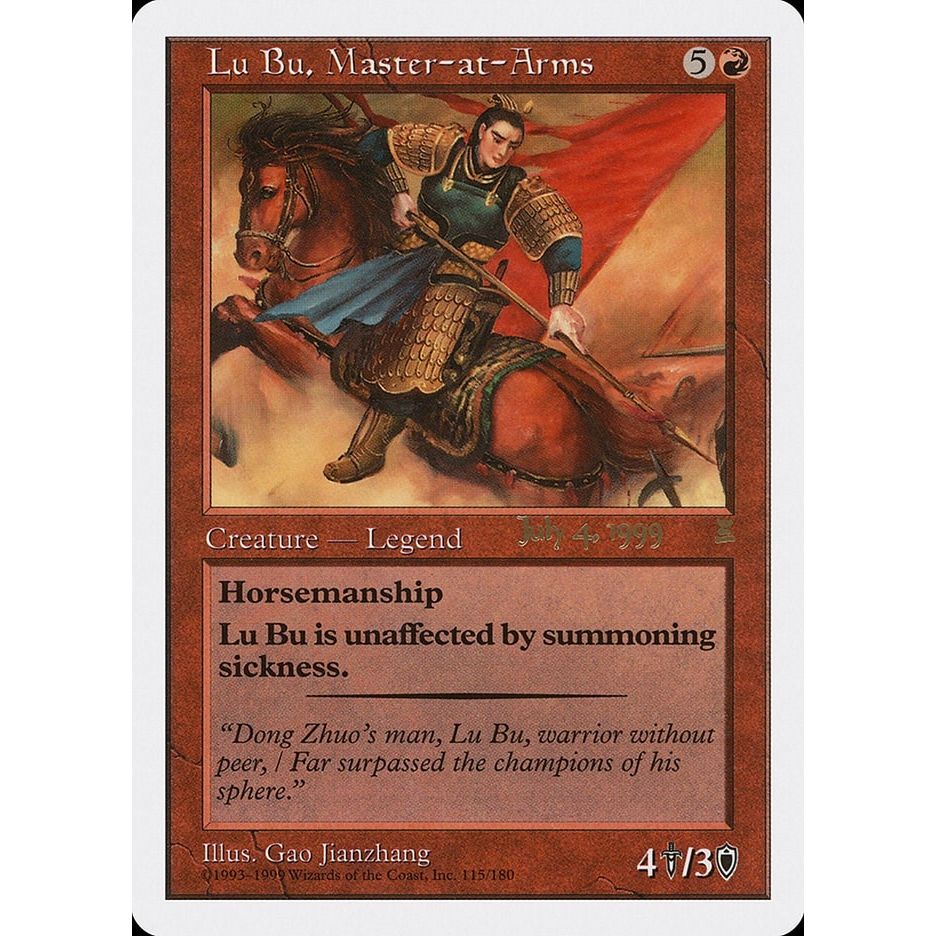 Image for Lu Bu, Master-at-Arms (Singapore 7/4/99) (115) (PRE) - Magic: The Gathering