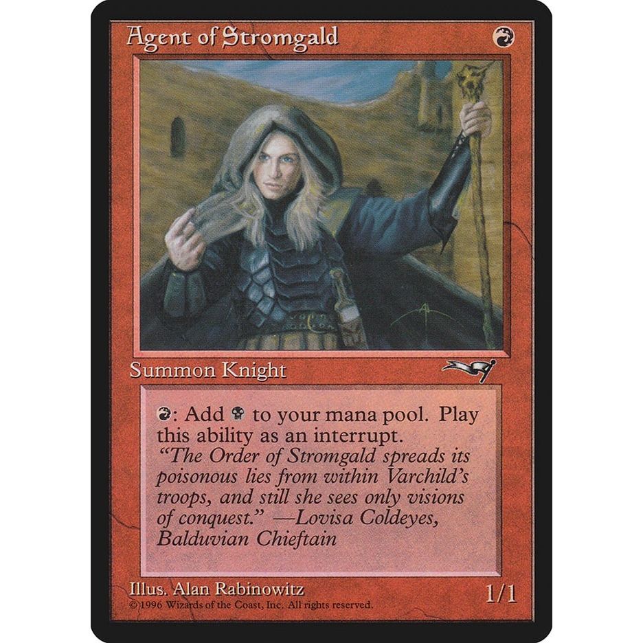 Image for Agent of Stromgald (Woman Holding Staff) (95) (ALL) - Magic: The Gathering