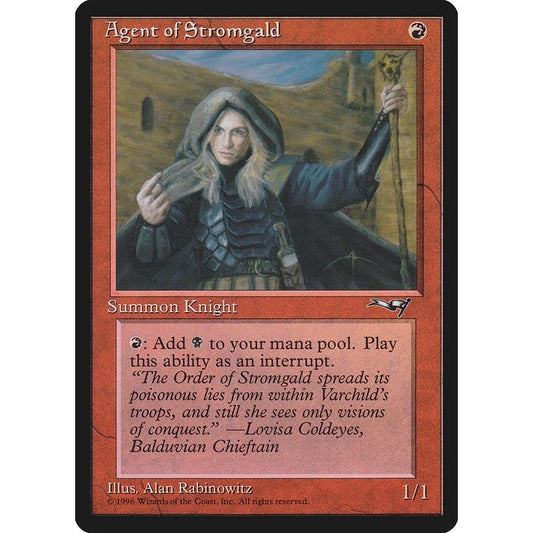 Image for Agent of Stromgald (Woman Holding Staff) (95) (ALL) - Magic: The Gathering