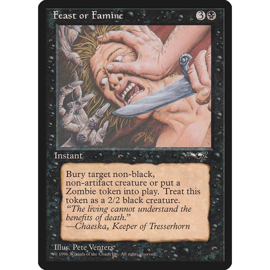 Image for Feast or Famine (Knife) (9) (ALL) - Magic: The Gathering