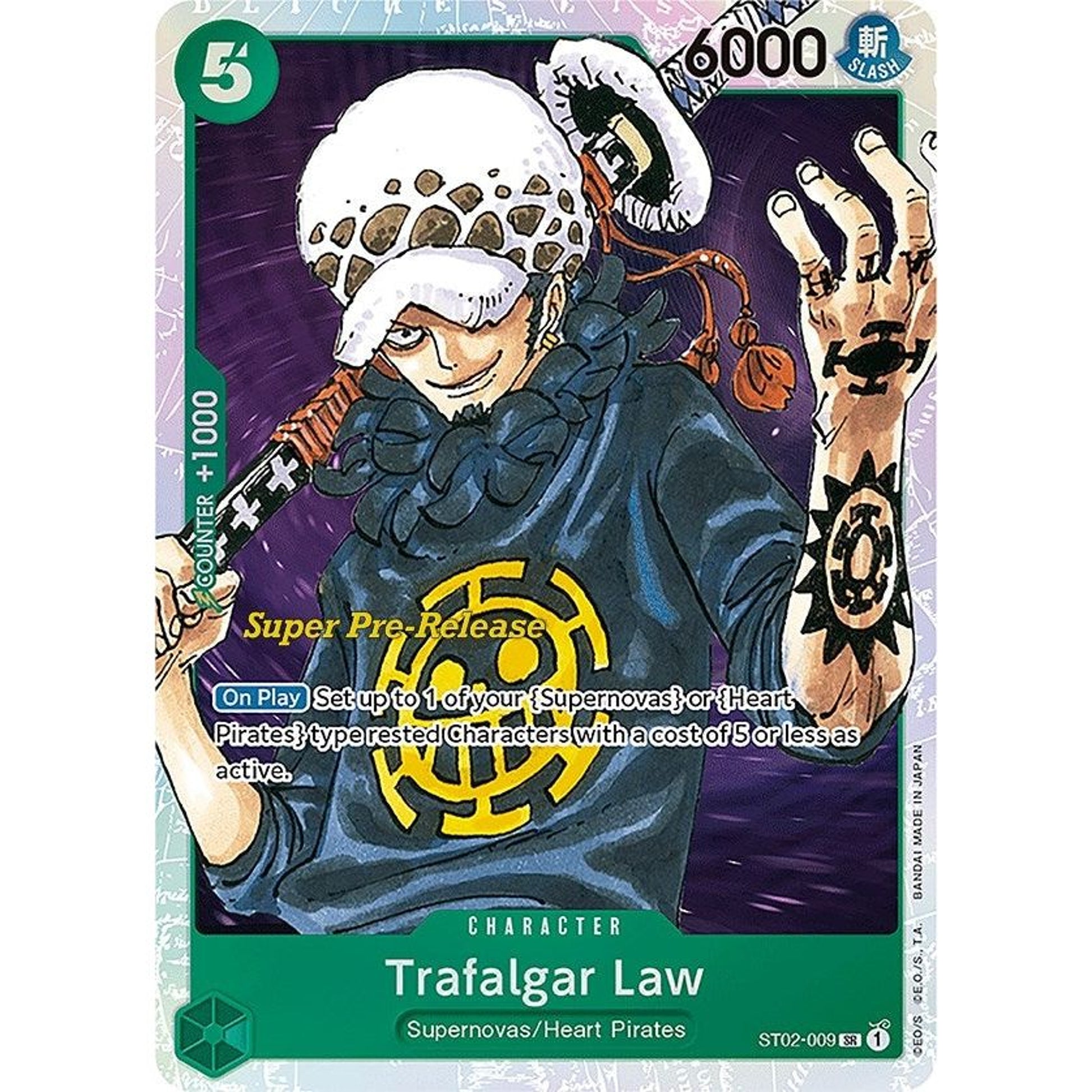 Image for Trafalgar Law (ST02-009) (ST-02 PRE) - One Piece Card Game