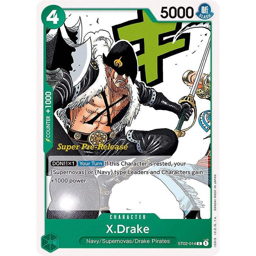 Image for X.Drake (ST02-014) (ST-02 PRE) - One Piece Card Game