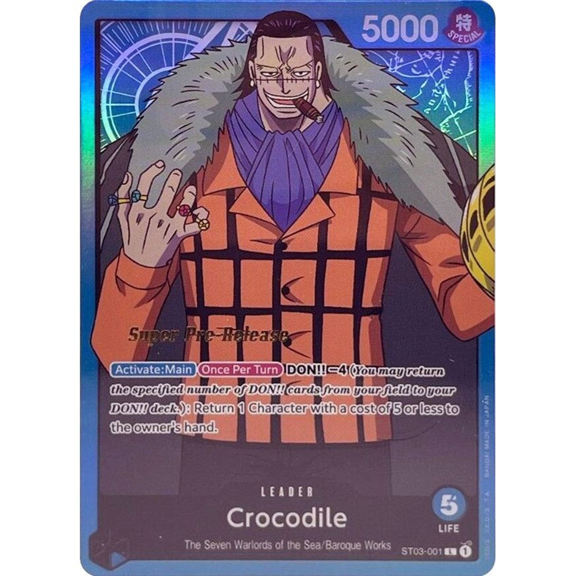 Image for Crocodile (001) (ST03-001) (ST-03 PRE) - One Piece Card Game