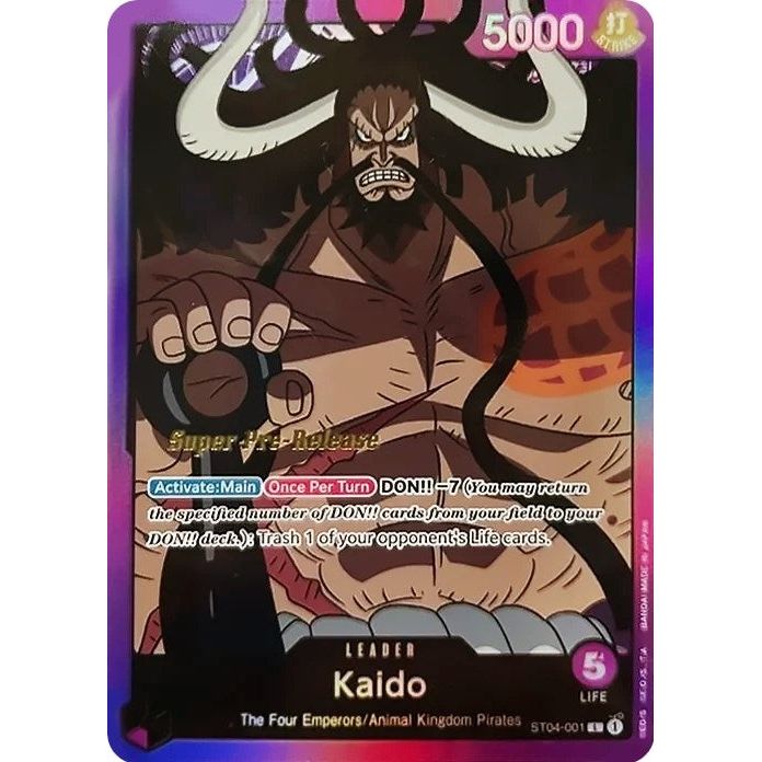 Image for Kaido (001) (ST04-001) (ST-04 PRE) - One Piece Card Game