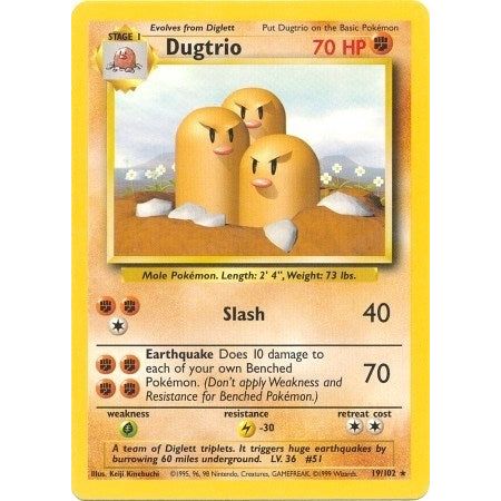 Image for Dugtrio (019/102) (BS) - Pokemon