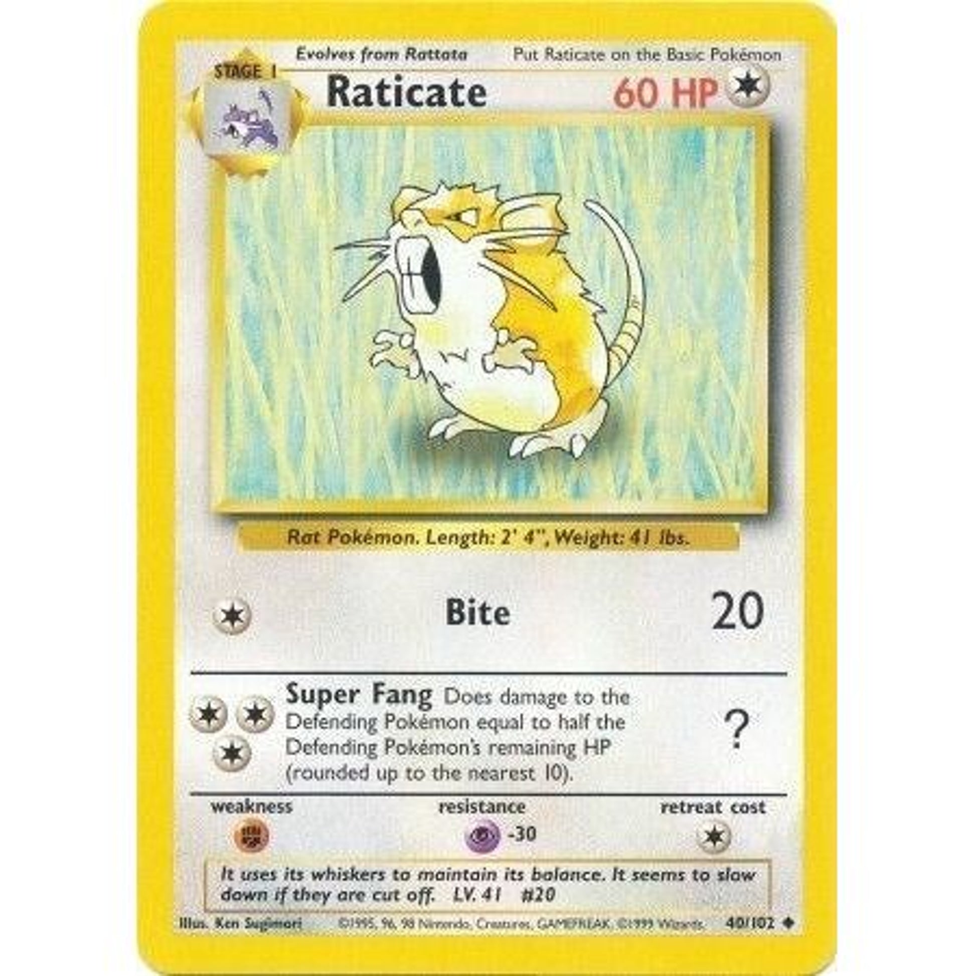 Image for Raticate (040/102) (BS) - Pokemon