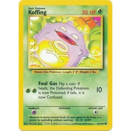 Image for Koffing (051/102) (BS) - Pokemon